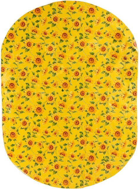 Wachstuch-Tischdecke Sonnenblume von viva domo in Gelb und Mehrfarbig mit floralem Design und abwischbarer Beschichtung - Bild 1