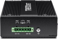 Trendnet TI-UPG62 Industrial Ethernet Switch, unmanaged, 4 x 10/100/1000 Mbps PoE+ und 2 x Gigabit SFP, Schwarz - Bild 1