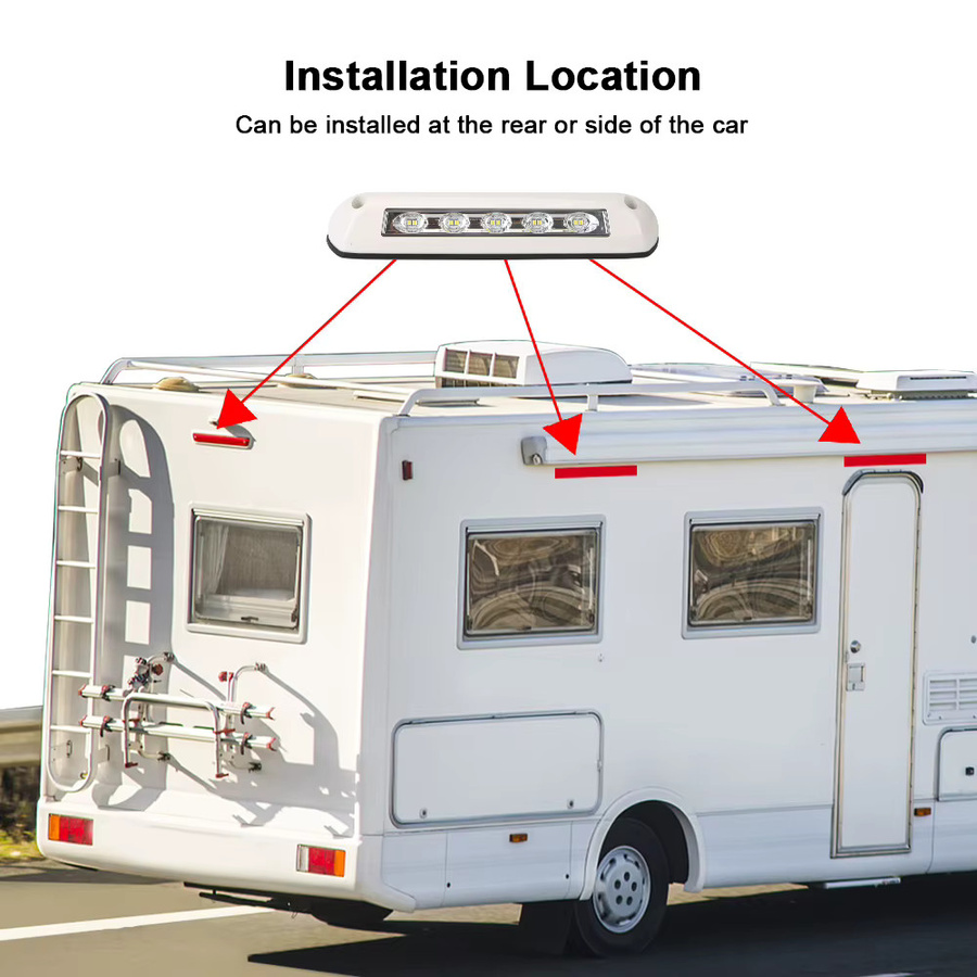 LED Bar Innenbeleuchtung für Caravan und Wohnmobil in Weiß, 12V 24V Wandleuchte für Van, LKW und Anhänger - Bild 3