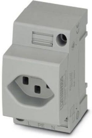 Phoenix Contact Steckdose EO-J/UT Grau L: 5,75 cm, B: 4,5 cm, H: 7,5 cm (5er Pack) - Bild 1