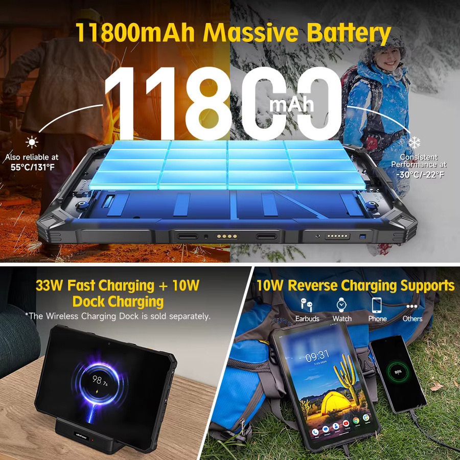 Ulefone Armor Pad 4 Ultra 5G Robustes Tablet mit Wärmebildkamera, 10,36 Zoll 2K Display, 16GB RAM, 256GB ROM und Android 11 - Bild 4
