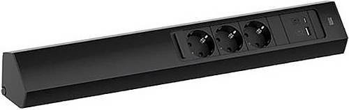 Bachmann Steckdosenleiste 932.106 in Schwarz mit USB-A und USB-C Anschlüssen - Bild 1