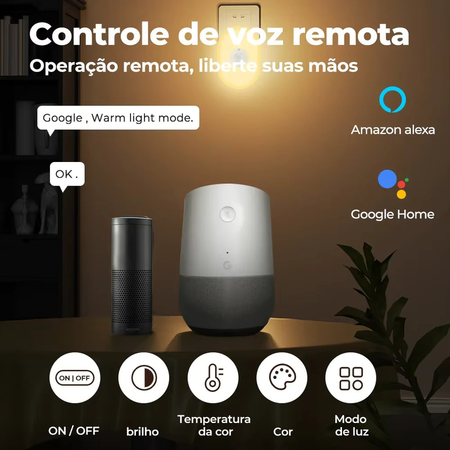 Tuya Smart LED Nachtlicht mit WLAN und PIR-Bewegungssensor, weiße Wandlampe für das Schlafzimmer - Bild 5