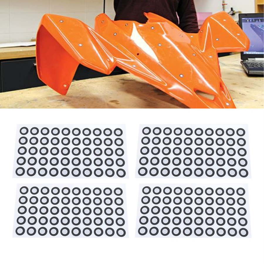 500 Stück 3D-Scan-Marker mit 6 mm Innendurchmesser und 10 mm Außendurchmesser, diffuse Reflexionsmarker für 3D-Scan-Tracking-Punkte - Bild 5