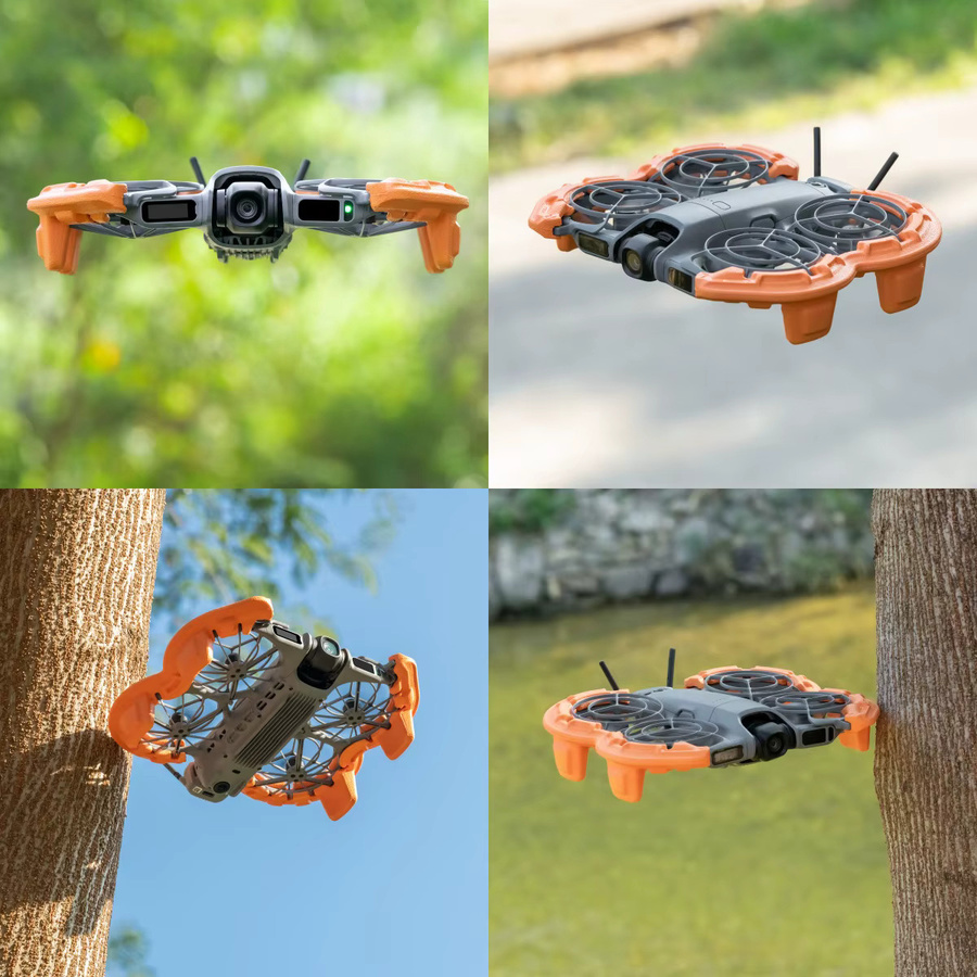 DJI NEO 2 Schutzring aus EVA mit Anti-Kollision und Anti-Drop Funktion in Schwarz und Orange - Bild 2