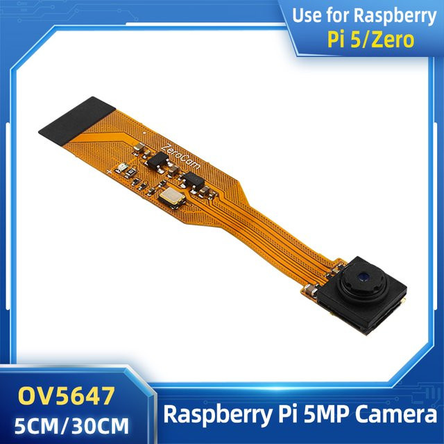 Raspberry Pi Zero Kameramodul mit 5MP und 1080P Full HD OV5647 Mini-Webcam inklusive 15 PIN auf 22PIN Adapter für Raspberry Pi 5 Zero 2 W - Bild 1