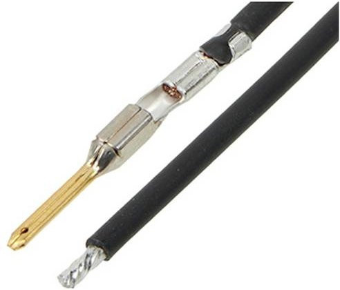 Molex Crimpkontakt mit Litze 216303-1226 Bulk in Schwarz und Gold - Bild 1