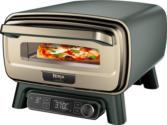 Ninja Artisan Outdoor-Elektro-Pizzaofen und Heißluftfritteuse von SharkNinja, Grün-Gold - Bild 1