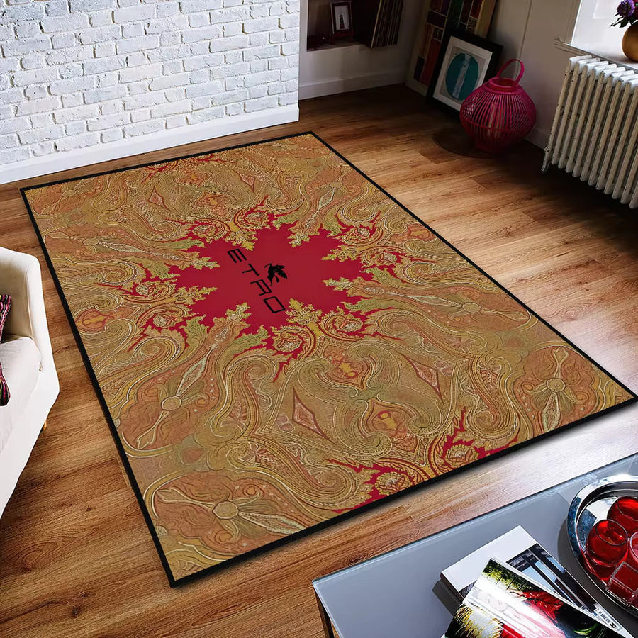 Handgemachter Luxusteppich E-Etro getuftet als Anti-Rutsch-Teppich für Küche, Schlafzimmer oder Wohnzimmer - Bild 2