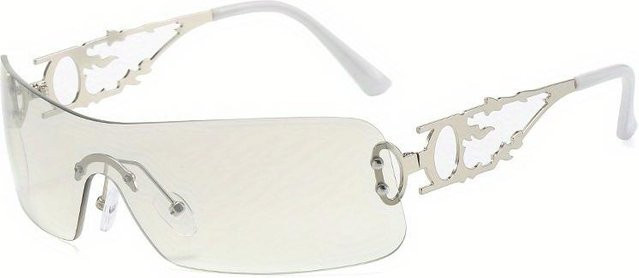 Yiran glasses Wrap-Around Sonnenbrille, randlos, Unisex, white - Bild 1