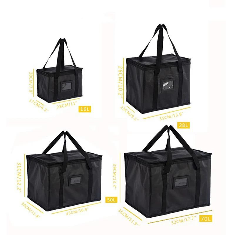 Freedom Outdoors Kühltasche mit 70l Volumen, isolierte Thermo-Lunchtasche für Camping und Picknick, Schwarz, B/T/H: 52 x 35 x 39 cm - Bild 2