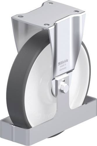 Blickle Stahlblech-Bockrolle BH-POTH 250K-FS in Grau und Weiß mit 250 mm Rad-Durchmesser und 900 kg Tragfähigkeit - Bild 1