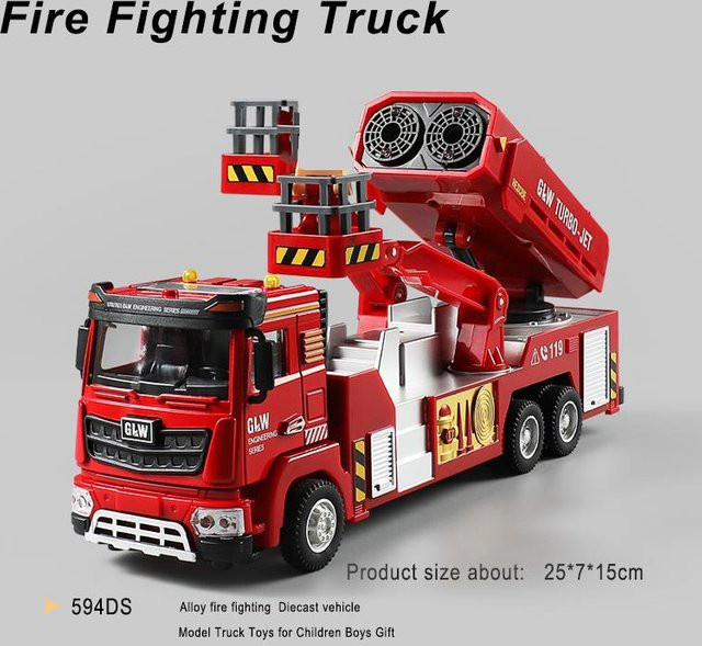 Linyi toy car Stadt Feuerwehrleiterwagen, 1:40, mit Licht und Ton, ab 3 Jahren - Bild 1