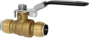 Riegler Kugelhahn Sharkbite aus Messing in Gold für Rohr Durchmesser 54 mm - Bild 1