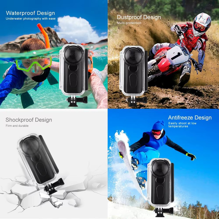 PULUZ Wasserdichtes Unterwassergehäuse für Insta360 ONE X inklusive Schnalle, Basismontage und Schraube - Bild 5