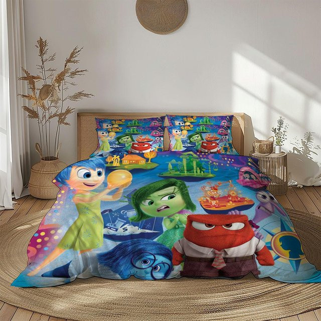 Bettwäsche-Set Alles steht Kopf von Flylo mit Motiv-Grafik, Material Mikrofaser Polyester, Mehrfarbig, B/H: 140 x 200 cm - Bild 1
