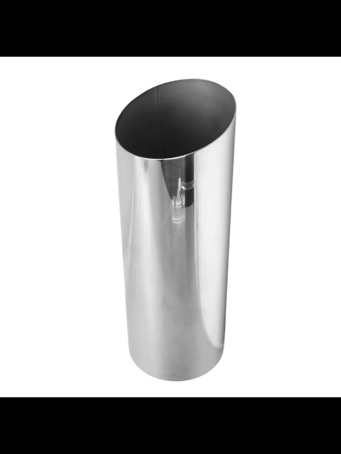 TOPINCN Edelstahlvase in Silber mit schrägem Mund, moderne Zylinder-Blumenvase für frische Blumen und Hydrokulturpflanzen zur Desktop-Dekoration - Bild 4