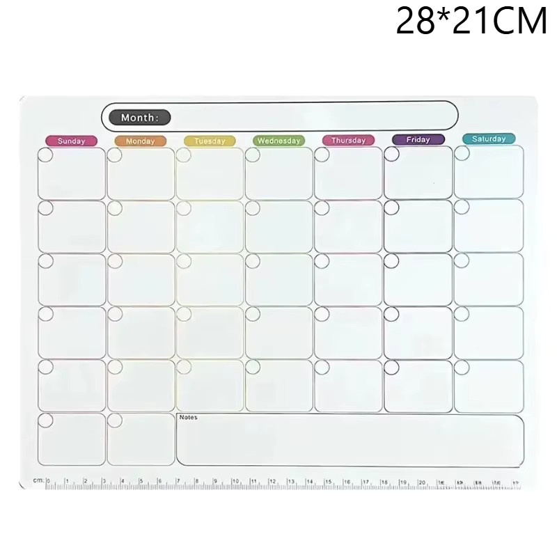 Soft Note Magnetisches Message Board White – Monatlicher und wöchentlicher Planer als löschbarer Kalenderaufkleber für den Kühlschrank - Bild 3