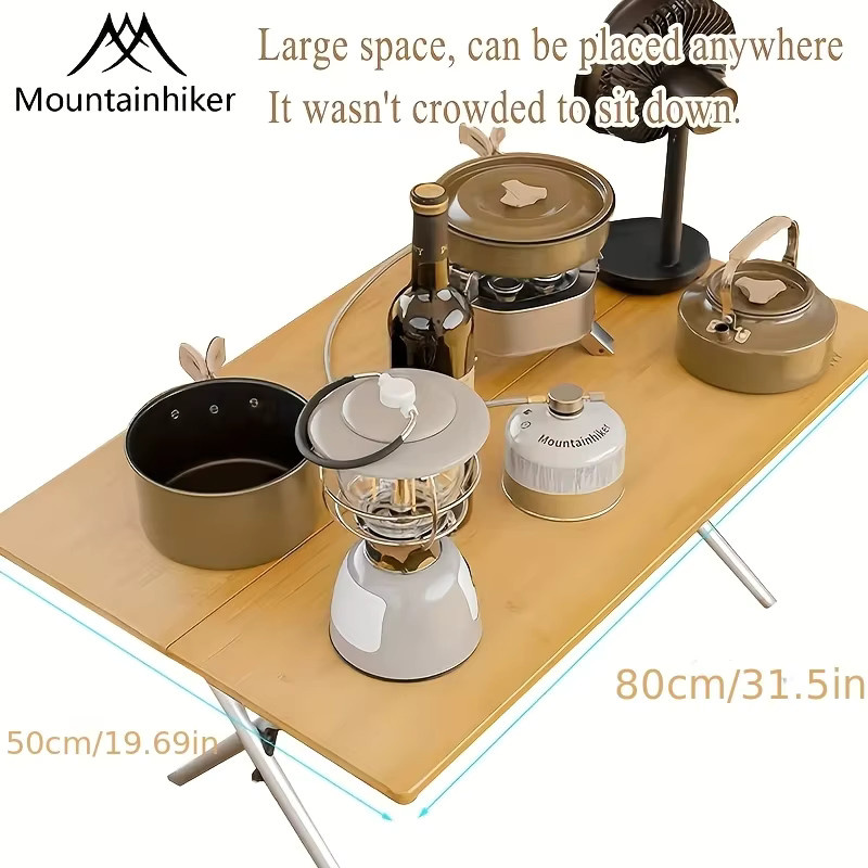 MOUNTAINHIKER tragbarer Outdoor-Campingtisch mit kompaktem Klappdesign für Picknick, Grillen, Wandern und Reisen - Bild 2