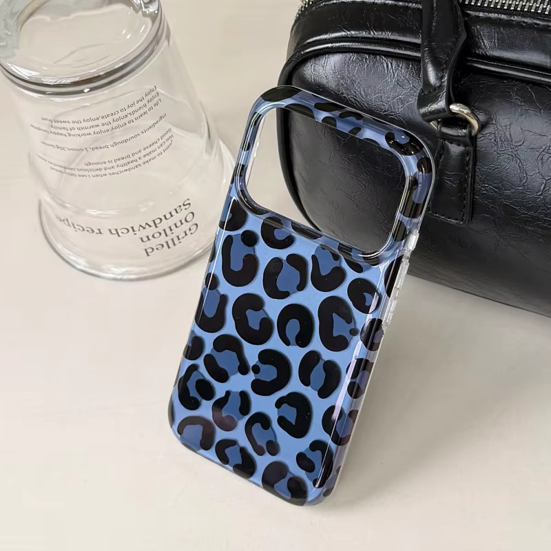 Potdemiel Handyhülle mit blauem Leopardenmuster für iPhone 15, iPhone 16 und iPhone 17 Pro Max, sturzsichere Schutzhülle im Cartoon-Design - Bild 6