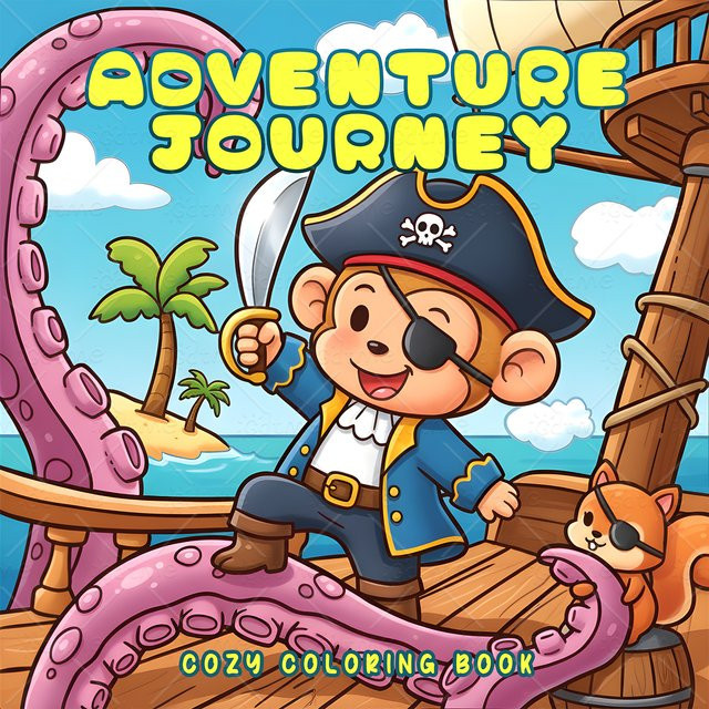 ADVENTURE JOURNEY Malbuch für Erwachsene mit einfachen Linienmustern zur Entspannung und DIY-Graffiti-Malerei, Mehrfarbig - Bild 1