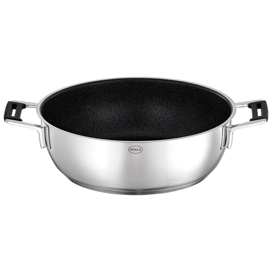 Rösle Servierpfanne Silence Pro ProResist in Silber/Schwarz, Durchmesser: 28 cm - Bild 2