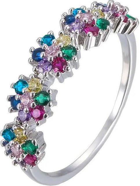 YIRAN Jewelry Eheringe, Bunt, Zirkonia, Kupfer, Damen - Bild 1