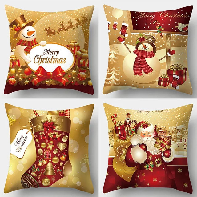 Runto Weihnachtskissenbezug Multicolor mit Ornament-Design, B/H: 45 x 45 cm - Bild 1