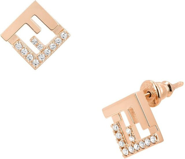 Fendi Forever FF Logo Ohrstecker, Roségold, Damen - Bild 1