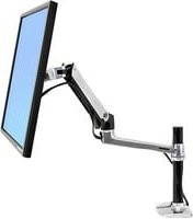 Ergotron LX Monitorhalterung mit hohem Standfuß für die Tischmontage, Farbe: Silber - Bild 1