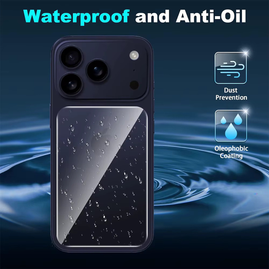 NNBILI 4er-Set gehärtete Glasrückseiten Schutzfolien in Transparent für iPhone 11 bis iPhone 17 Pro Max Serie, kratzfest und High Definition - Bild 2