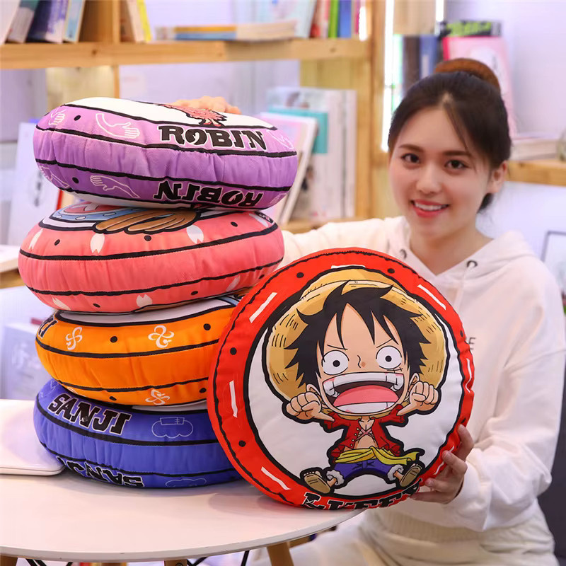 Rundes One Piece Kissen mit Luffy und Chopper Motiv von Bandai, mehrfarbig, beidseitig bedruckt - Bild 2