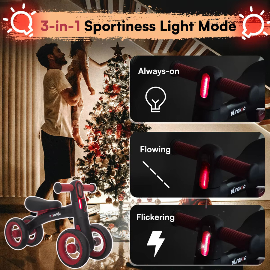Ubravoo Baby Slide Balance Bike, mit Licht, ab 1 Jahr - Bild 3