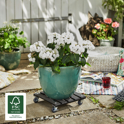 WAGNER SYSTEM Multiroller GreenHome Pflanzenroller aus WPC in Anthrazit/Grau, B/T/H: 29 x 29 x 7,2 cm - Bild 2