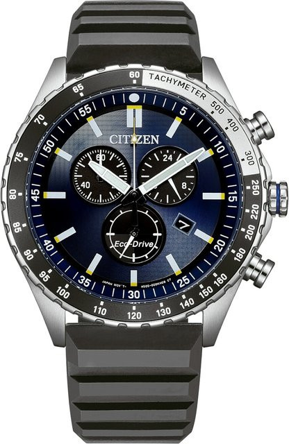 Citizen Chronograph, Solar, Edelstahl, Blau, 43 mm, Herren - Bild 1