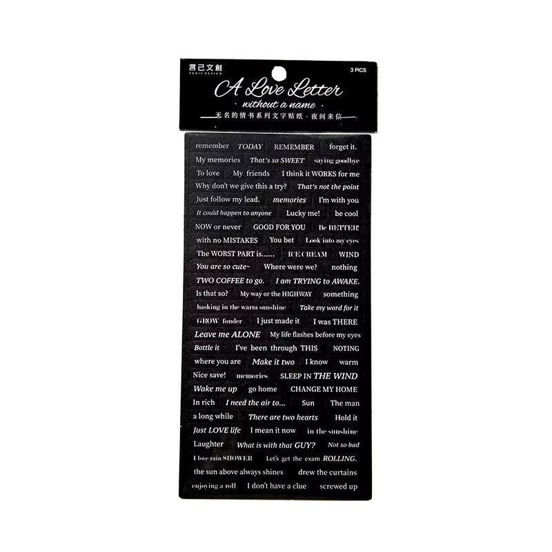 JIANQI Alphabet Aufkleber und kreative Phrase Sticker Set, 3er Paket, Mehrfarbig, für Scrapbooking, Tagebuch und Planer - Bild 4