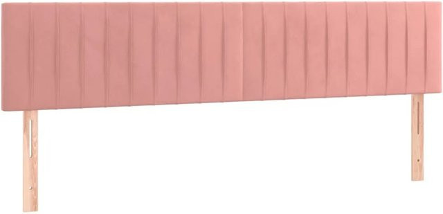 vidaXL LED Kopfteil aus Samt in Rosa mit USB-Ladeport und integrierter Beleuchtung, B/T/H: 180 x 5 x 78/88 cm - Bild 1