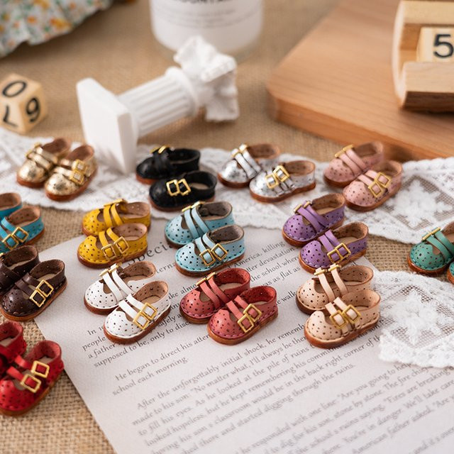 Houziwa Puppenschuhe aus Leder für Blyth bunt/mehrfarbig - Bild 1