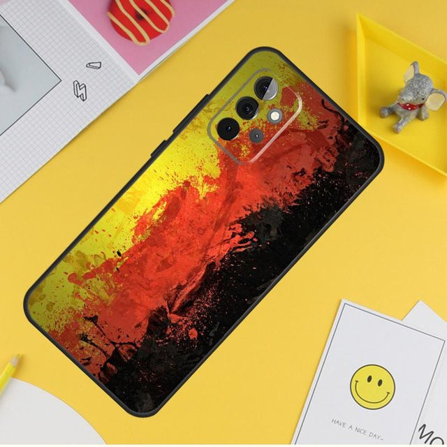 Samsung Handyhülle mit Deutschland Flagge Banner Design für Galaxy A34 A35 A14 A15 A25 A53 A33 A13 A52 A32 A12 A51 A71 A54 A55 A24 4G in Multicolour - Bild 1