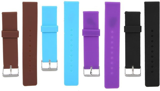 TOMTOP JMS Uhrenarmband Silikon, 20 mm, lila, Unisex, wasserdicht - Bild 1