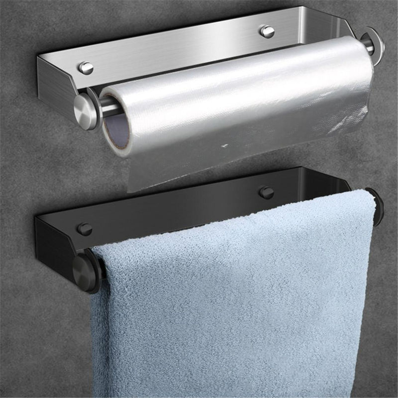 SZwatch Papierhandtuchhalter aus Edelstahl silber, wandmontierter Rollenpapierständer für Badezimmer und Küche - Bild 3