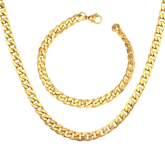 MAGIC ZONE Halskette, Edelstahl, Gold, 7mm, Unisex - Bild 1