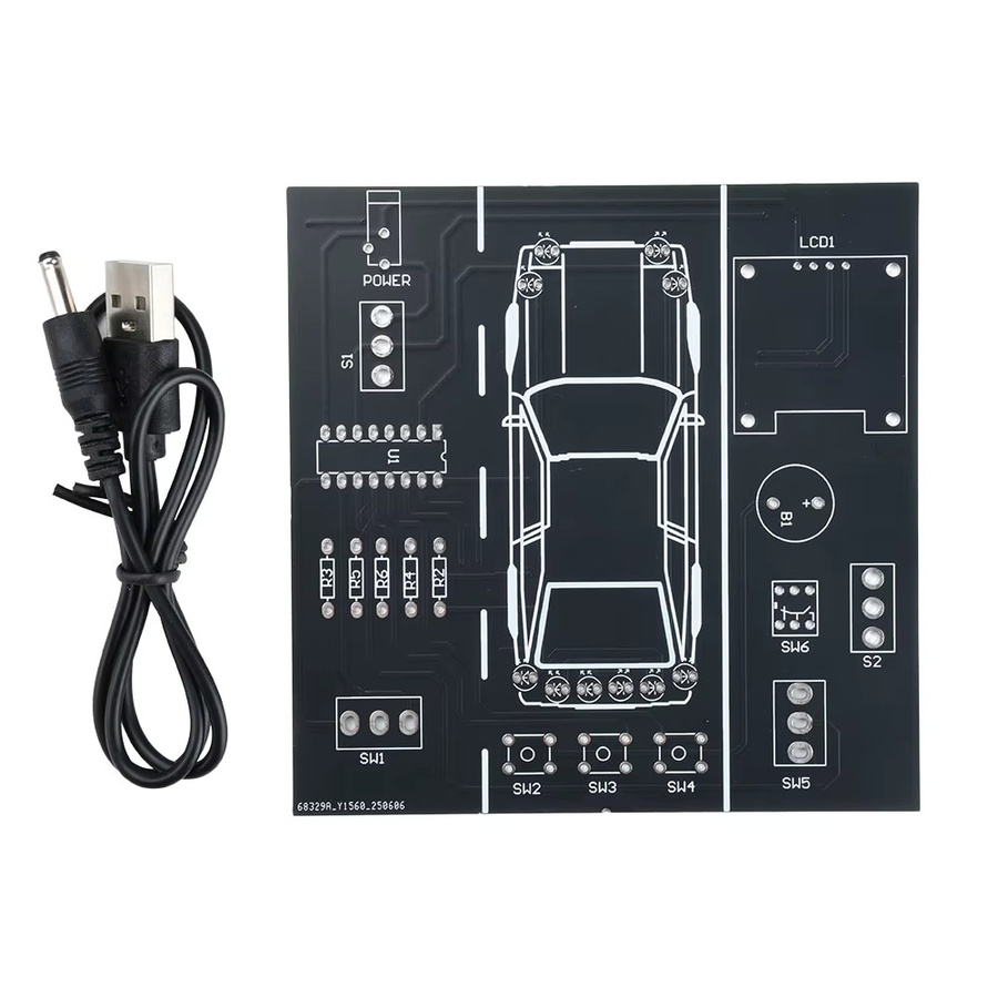 Aideepen DIY Auto Fahren Simulation Löten Praxis Kit, Schwarz - Bild 2