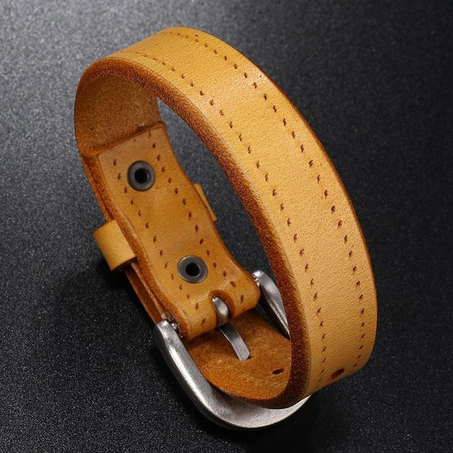 Lederarmband, gelb, Unisex - Bild 1