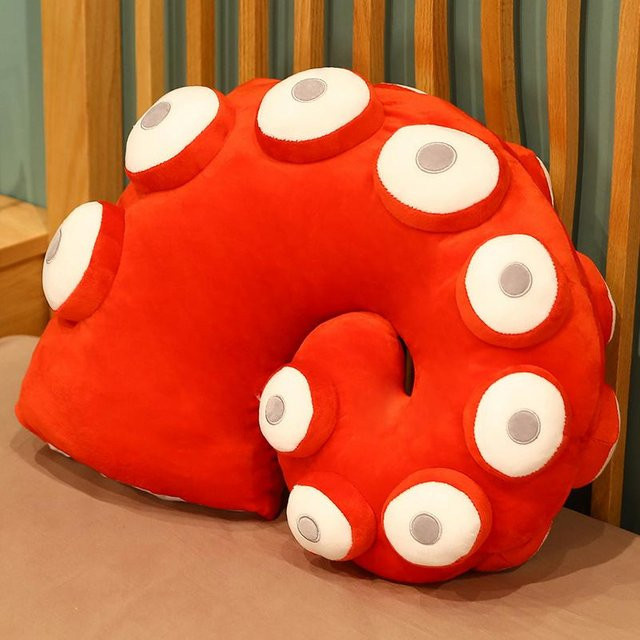Yiran toy Oktopus-Tentakel Plüsch-Kuschelkissen, Rot - Bild 1