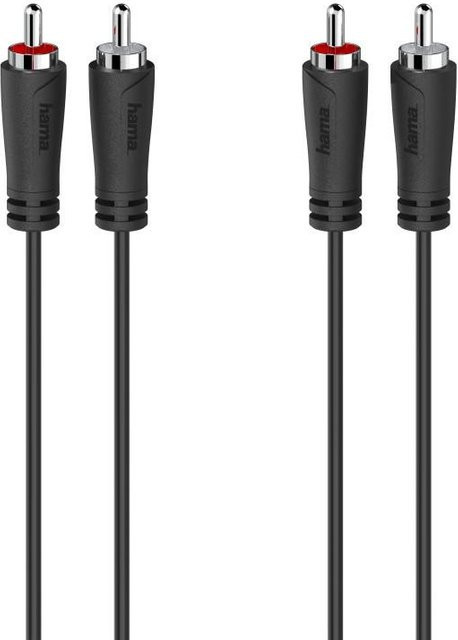 Hama Audio-Kabel mit 2 Cinch-Steckern in Schwarz, Länge: 5,0 m - Bild 1
