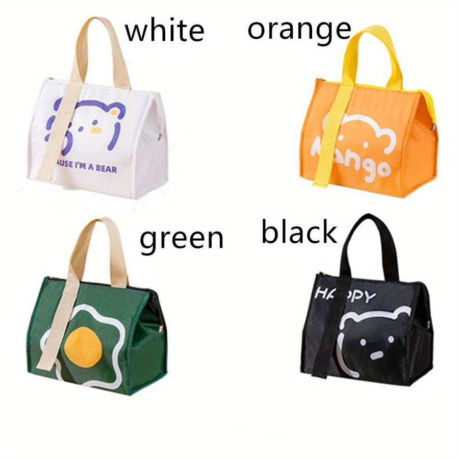 Isolierte Lunchbox-Tasche aus Oxford-Stoff in Grün für Picknick und Camping - Bild 2
