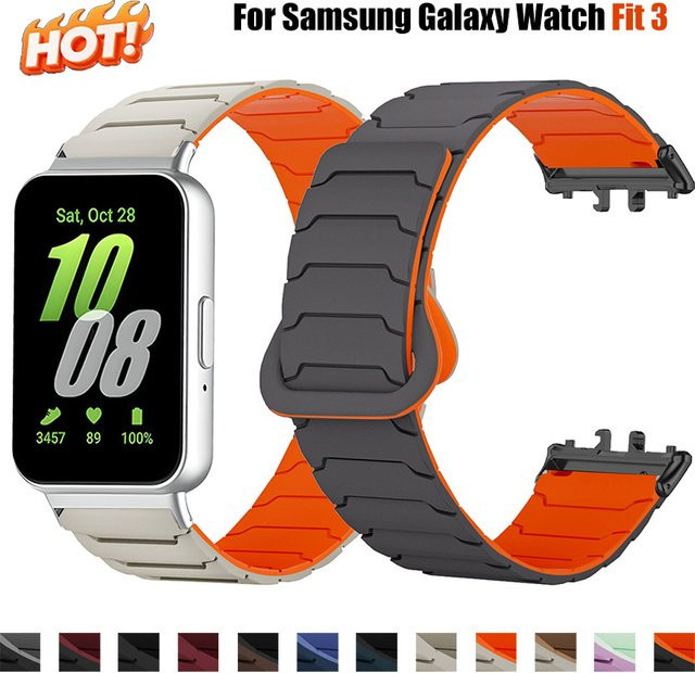 CAOWTAN Uhrenarmband Silikon, Weiß, Samsung Galaxy Watch Fit 3, Unisex - Bild 1