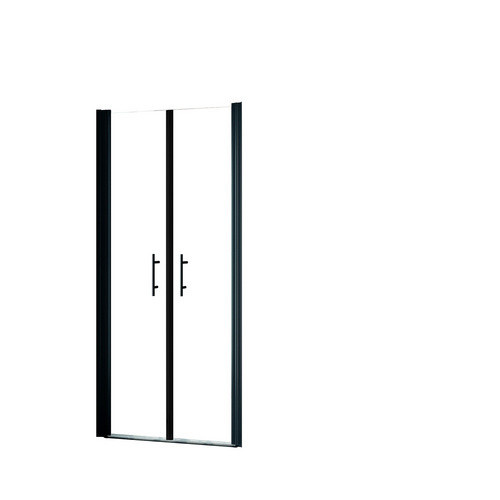 Schulte Duschkabine Alexa Style 2.0 Pendeltür für Nische in Mattschwarz mit Clear Glas, B: 90 cm, H: 192 cm - Bild 2