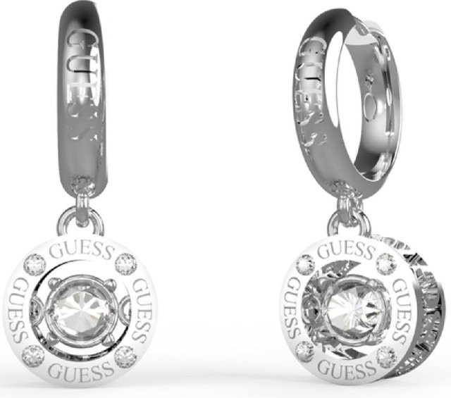 Guess Ohrhänger Edelstahl, Silber, Zirkonia, Damen - Bild 1